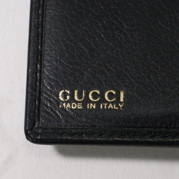 OLD Gucci 総革ホースビット折財布(黒)