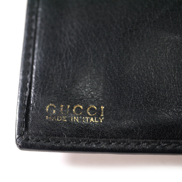 OLD Gucci 総革ホースビットがま口財布(黒)