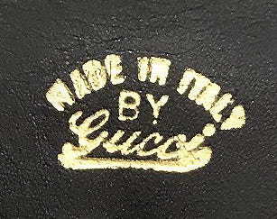 OLD Gucci 総革70s筆記体ロゴ長財布(黒)