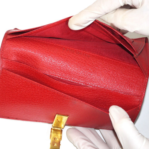 OLD Gucci 本革 横長財布(赤)