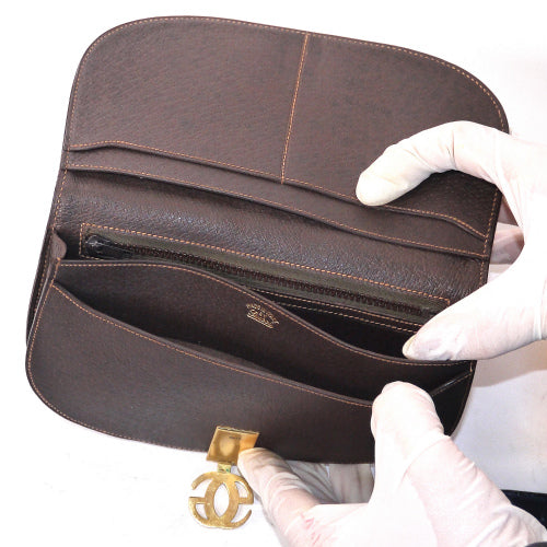 OLD Gucci ハーフムーン財布(ベージュ)