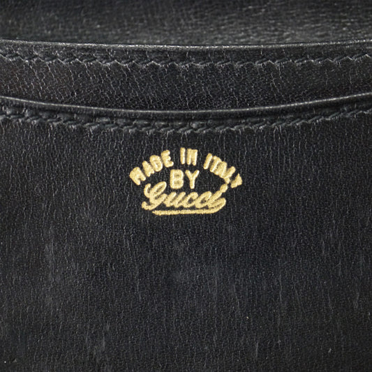 OLD Gucci ジャガード マイクロGG×筆記体長財布(黒)