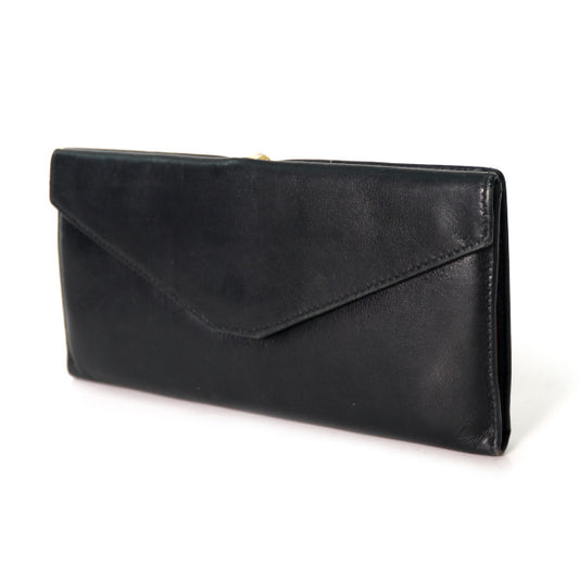 OLD Gucci 総革デュアルトーン長財布(黒×赤)