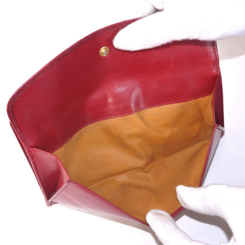 OLD Gucci <訳アリ格安>本革チャーム付き長財布(赤)