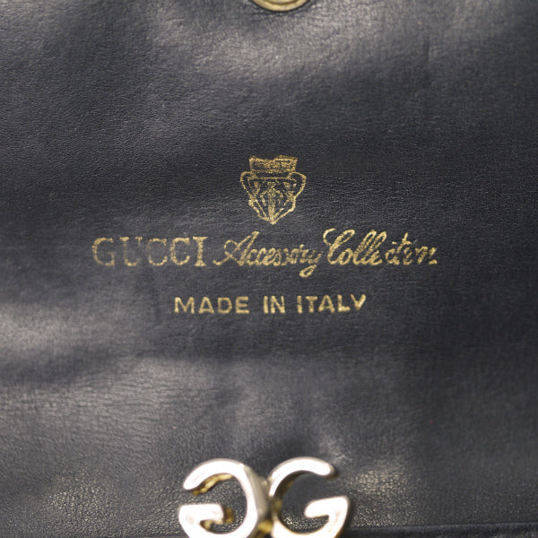 OLD Gucci 2つ折れシェリーがま口財布(青)