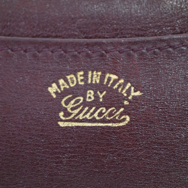 OLD Gucci <訳アリ>流れ星柄キャンバス長財布(紺×ボルドー)