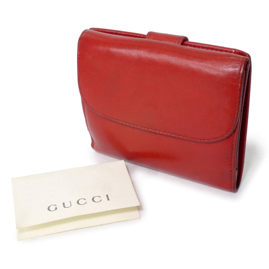 OLD Gucci 総革ホースシュー折財布(赤)