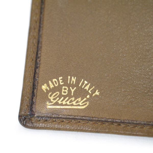 OLD Gucci マイクロGG ジャガード2つ折れ財布(明茶)