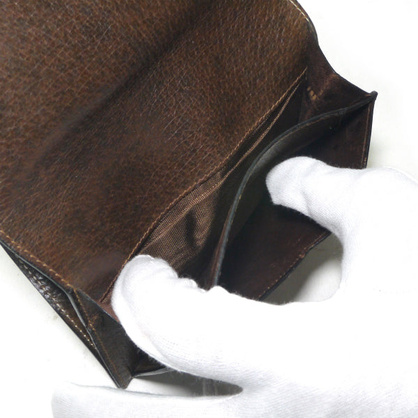 OLD Gucci シェリーがま口ミドル財布(茶)