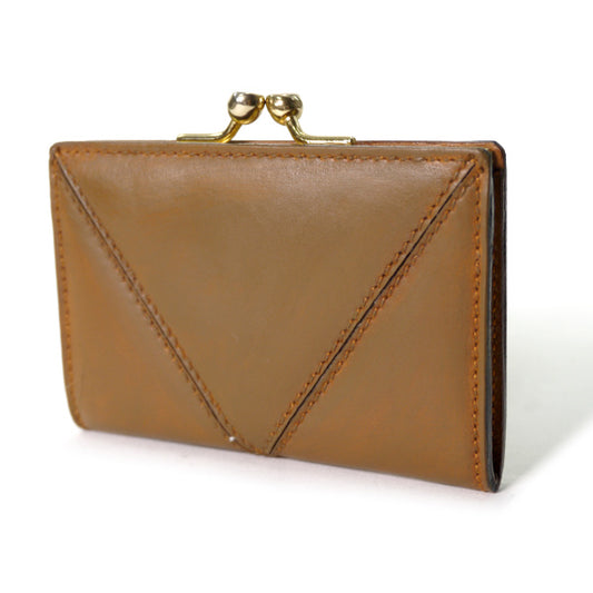 OLD Gucci 総革がま口財布(キャメル)