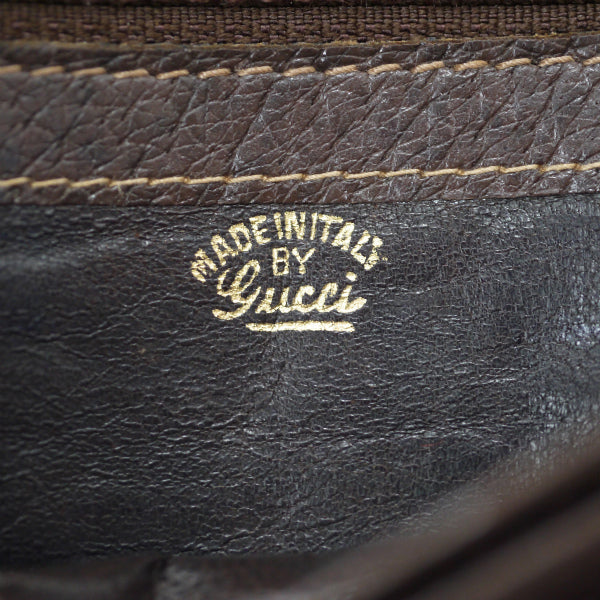OLD Gucci 70s クリスタルGG ハーフムーン財布(茶)