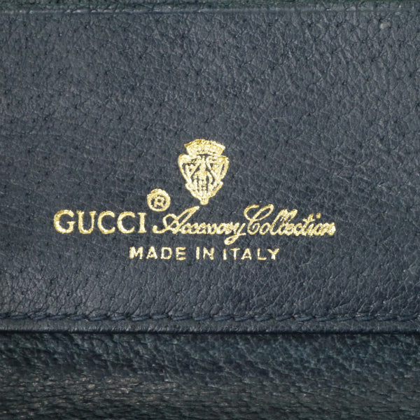 OLD Gucci マイクロGGミニシェリーがま口折財布(青)