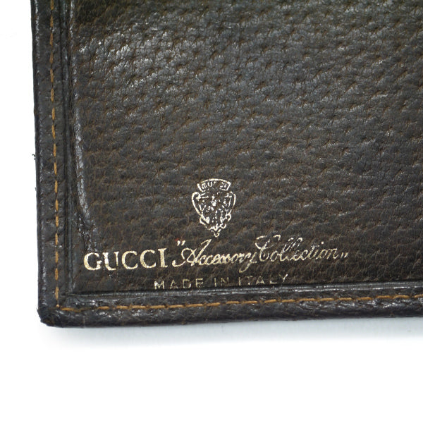 OLD Gucci アクセコ シェリーWホック折財布(茶)