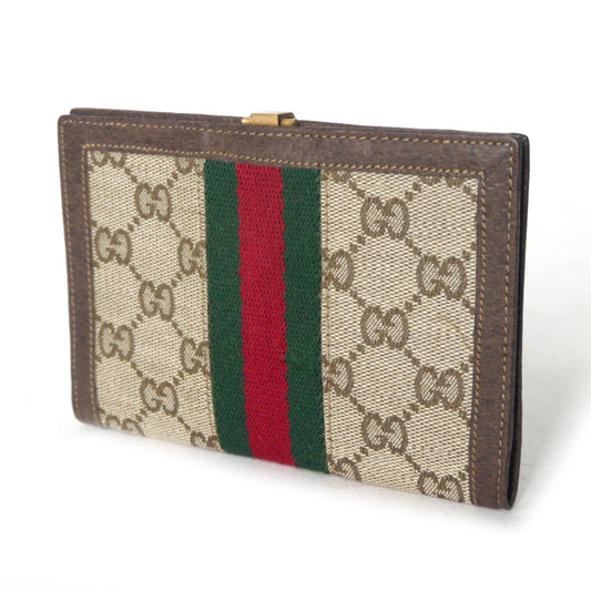 OLD Gucci シェリー カードケース(茶)