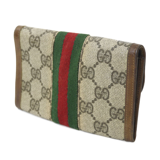 OLD Gucci シェリーGG金具ミドル財布(茶)