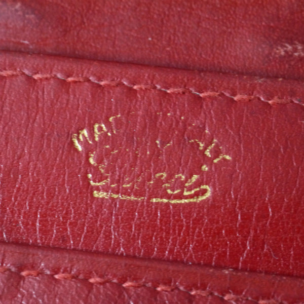 OLD Gucci 総革シェリー ハーフムーン財布(ボルドー)