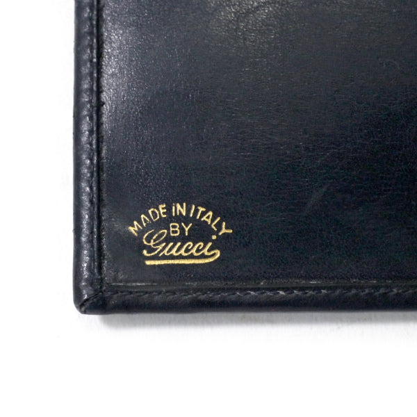 OLD Gucci GG留め具がま口シェリー長財布(青)