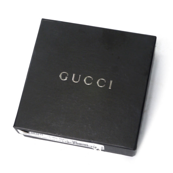 OLD Gucci 総革70s筆記体ロゴ折り財布(ボルドー)