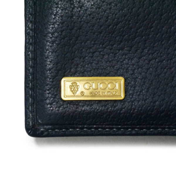 OLD Gucci GG柄がま口ミドル財布(青)