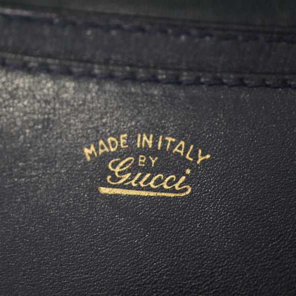OLD Gucci GG留め具シェリー長財布(濃紺)