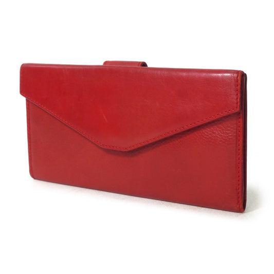 OLD Gucci GG留め具シュリンクレザー Wホック長財布(赤)