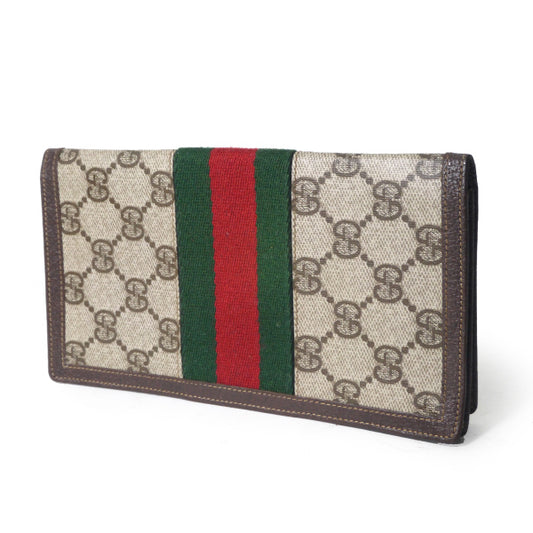 OLD Gucci シェリーお札入れ&パスケース(茶)