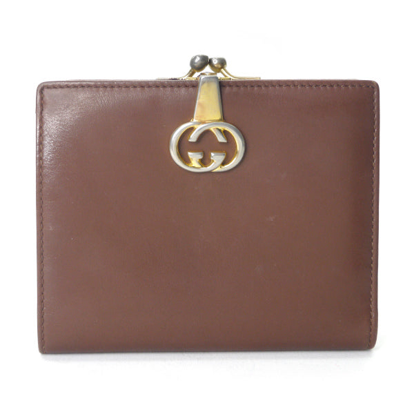 OLD Gucci 総革GG金具がま口折り財布（茶） – Vintage Shop Rococo