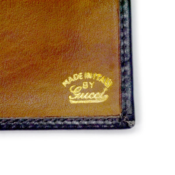 OLD Gucci 異素材MIXがま口長財布(濃茶)