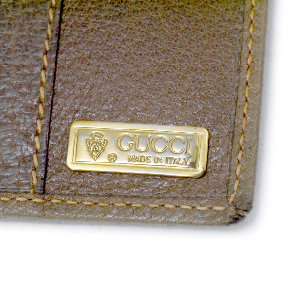 OLD Gucci GG柄シェリーがま口長財布(茶)
