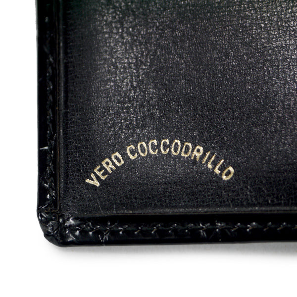 OLD Gucci クロコダイルWホック長財布(黒)