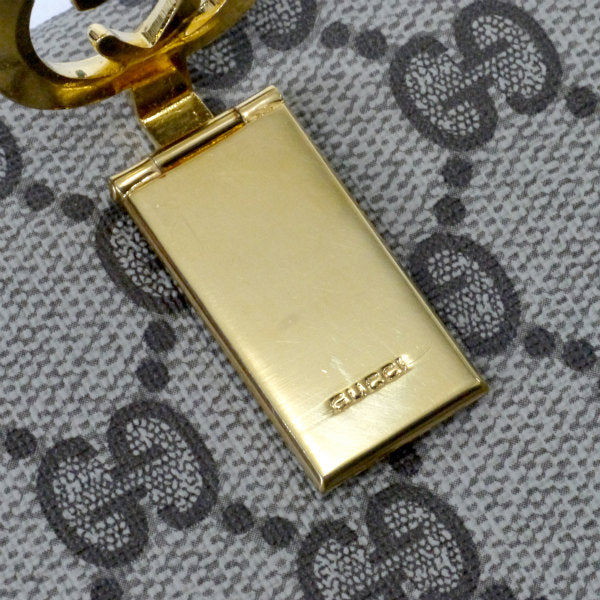 OLD Gucci ダブルG金具シェリーミドル財布(茶)