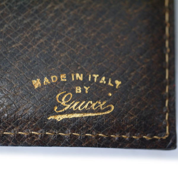 OLD Gucci シェリー パスポートケース(茶)