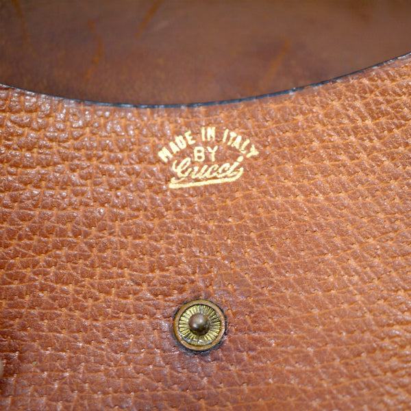 OLD Gucci シェリー×ビット留め具ラウンド折財布(ベージュ)