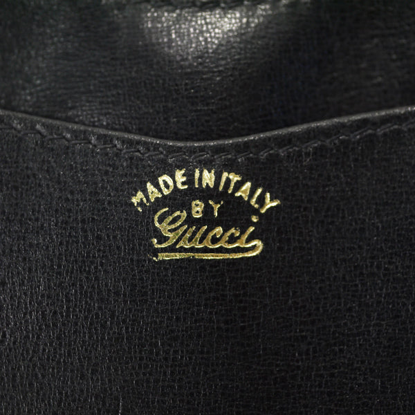 OLD Gucci ビット金具がま口レザー長財布(黒)