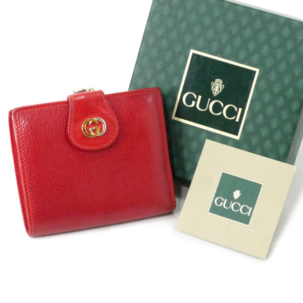 ⚠️大特価⚠️GGパターン 赤 レザー 二つ折り財布 GUCCI GUCCI レッド 二つ折り財布