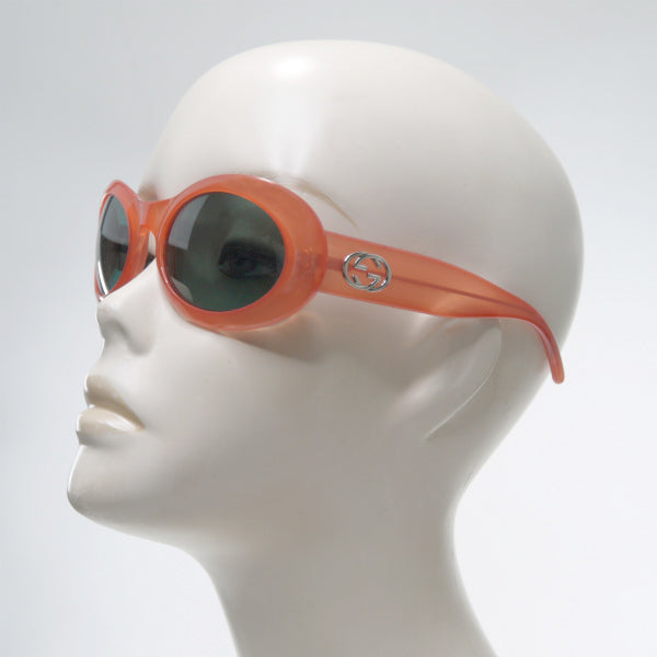 OLD Gucci ダブルGサングラス(ケース付き/クリアレッド)