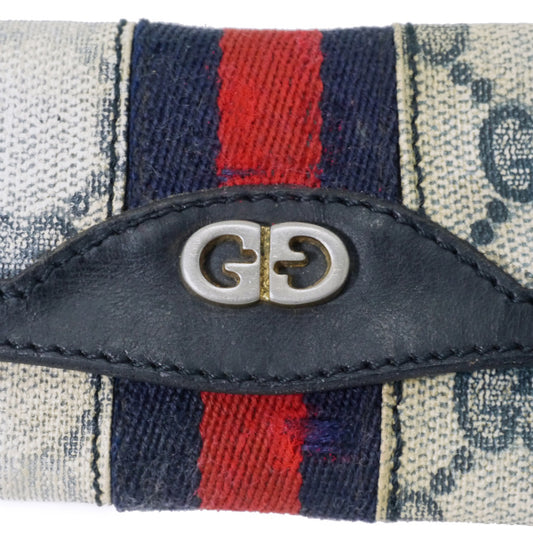 OLD Gucci <訳あり> シェリー4連キーケース(青)