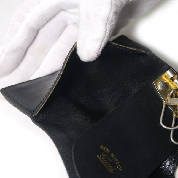 OLD Gucci <訳あり> シェリー4連キーケース(青)