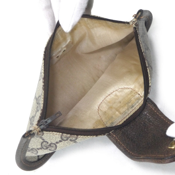 OLD Gucci シェリーフラットポーチ(茶)