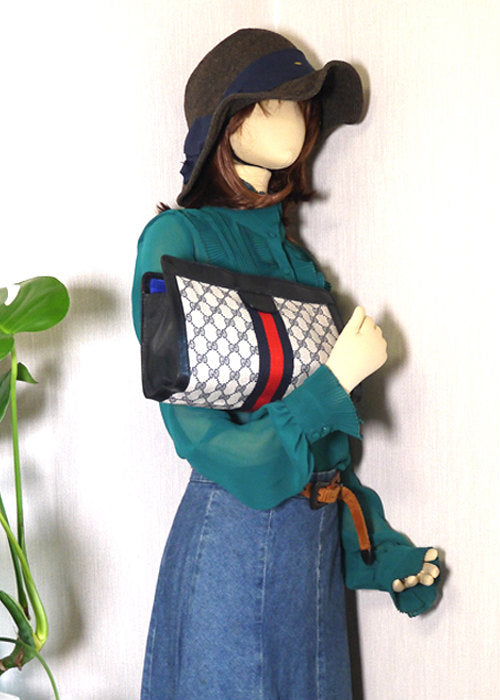 OLD Gucci セカンドバッグ(青)