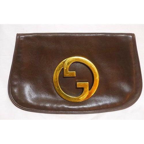 OLD Gucciクラッチ(茶・総皮)