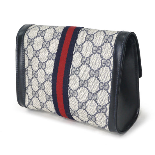 OLD Gucci ポーチ/クラッチバッグ(青・小)