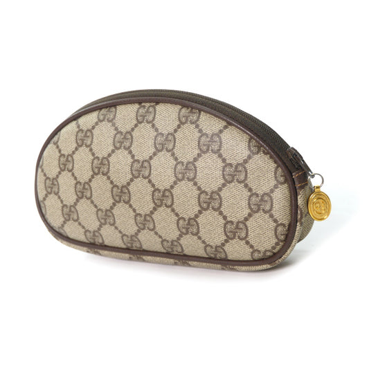OLD Gucci 楕円形ミニポーチ(茶)