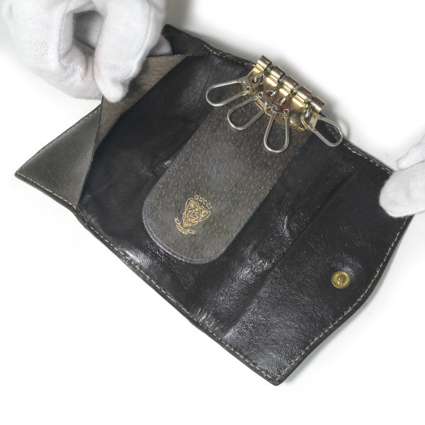 OLD Gucci シェリー4連キーケース(茶)