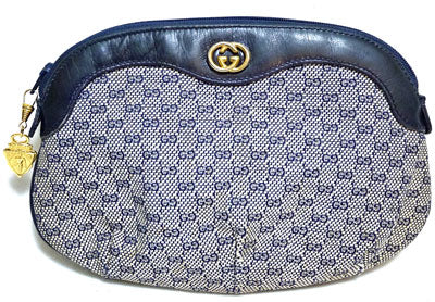 OLD Gucci 丸型ポーチ(青)