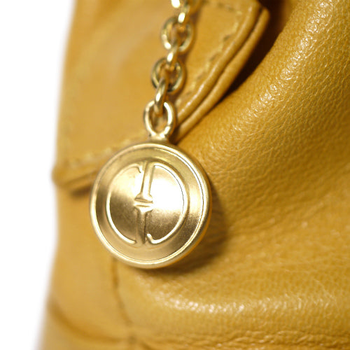 OLD Gucci ラム皮 化粧ポーチ(黄色)