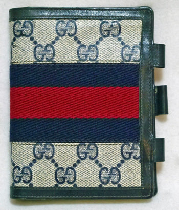 OLD Gucci 手帳 シェリーライン(青)
