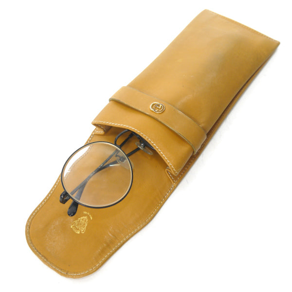 OLD Gucci マイクロGGメガネ・ペンケース(キャメル)