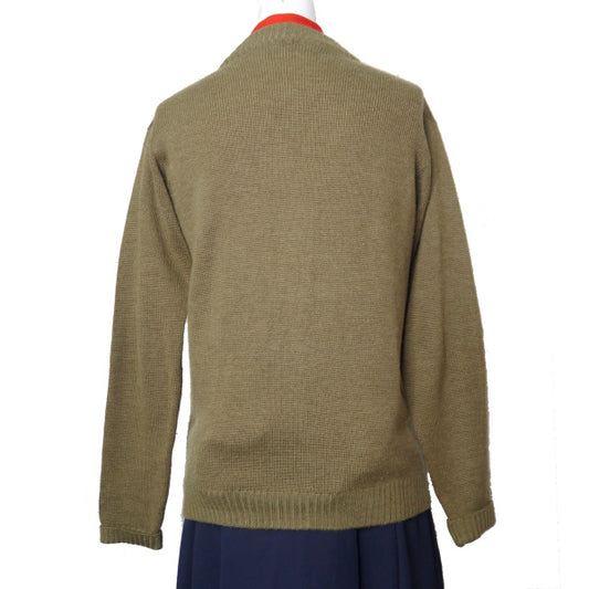 OLD Gucci カシミヤ混GボタンVネックカーディガン(オリーブ)
