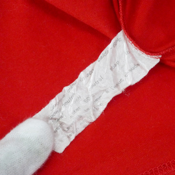 OLD Gucci ロゴ刺繍バッククロスフレンチスリーブTシャツ(赤)